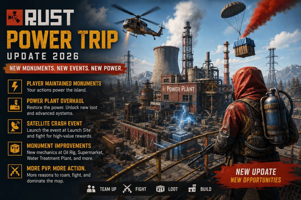 Rust Power Trip Update 2026 – New Features, Monuments & PvP Changes